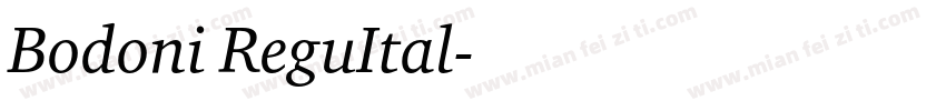Bodoni ReguItal字体转换